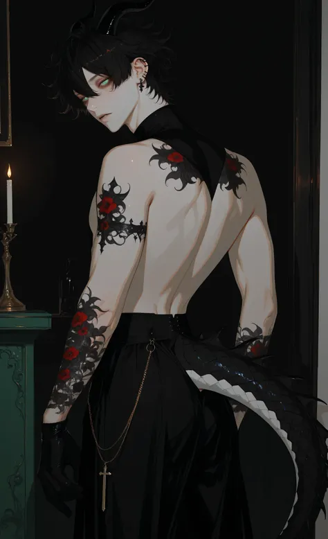 edge_noir_style, 8k, beautiful Perfect Eyes, semi-realism art, semi-realism art style, masterpiece, top quality, amazing quality, exquisite details, very detailed, masterpiece, man, male, masculine, attractive male dragon humanoid, with pale white skin, a ...