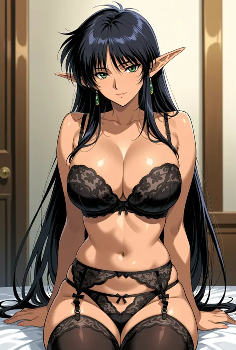 mature female, milf, motherly,arshes_nei, score_9, score_8_ up the side, score_7_ up the side, score_6_ up the side, score_5_ up the side, score_4_ up the side,(upper body:1.4),manga coloring, source manga,light smile,(masterpiece:1.4),solo,bedroom,(slende...