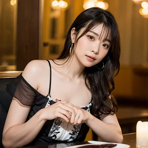 A cinematic portrait photograph of a serene 20-year-old Thai girl with long, flowing white hair cascading down her shoulders. She stands gracefully, wearing a delicate silk dress, and offers a soft smile, her deep black eyes reflecting a quiet confidence a...