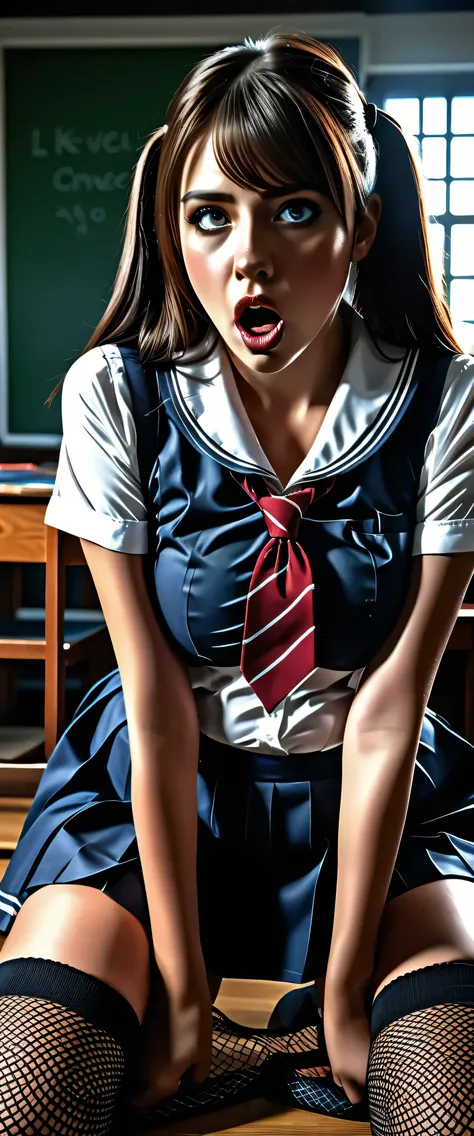 source_real,busty girl in school girl outfit, detailed facial features, deep_throat_blowjob, fishnet stockings, ray-traced, cinematic lighting, HDR,UHD,ultra-detailed,photo-realistic,professional,rating_safe