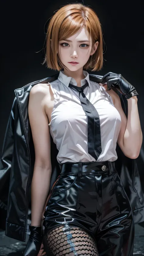 、4K、 masterpiece 、extremely detailed eye、ultra detailed、 a girl in、Alone、nobara、Jujutsu Kaisen、short hair