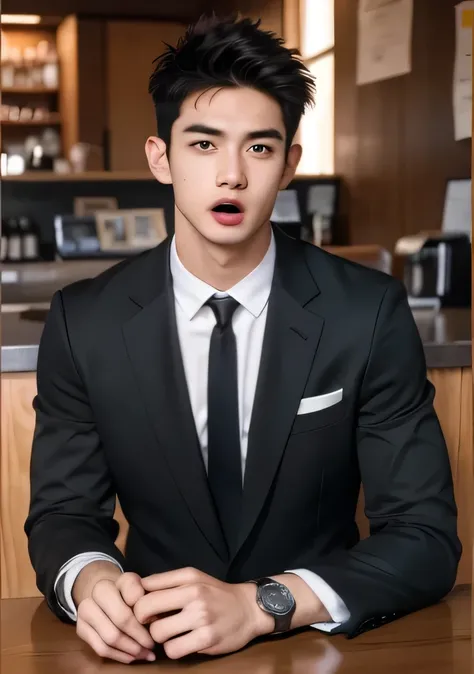 Open His Mouth、making a voice、