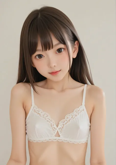 Cute Girl,かわいいyounger女の子,slender,(slender:1.2),short,skinny,(skinny:1.3),slender,slender body,young Cute Girl,younger,younger:1.1,score_7_ up,score_8_ up,score_9,(Blouse Buttons Unbuttoned:1.5),realistic,sitting on a park bench,school uniform,small breaste...