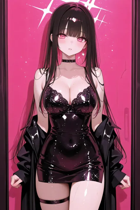 Female　slender　cute　Long hair　high resolution　Anime High Quality　glitter