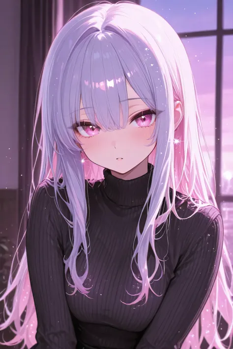 Female　slender　cute　Long hair　high resolution　Anime High Quality　glitter