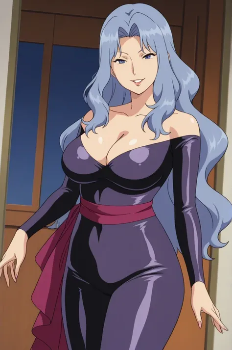 傑作、best quality、best resolution、best image quality、amazing quality、 very aesthetic、 absurdres、anime coloring、anime screencap、anime screenshot、1woman 、 <lora:pkmnkaren-illu-nvwls-v1-000006:1> 、 pkkar 、 solo 、light blue hair 、very long hair 、light blue eyes ...