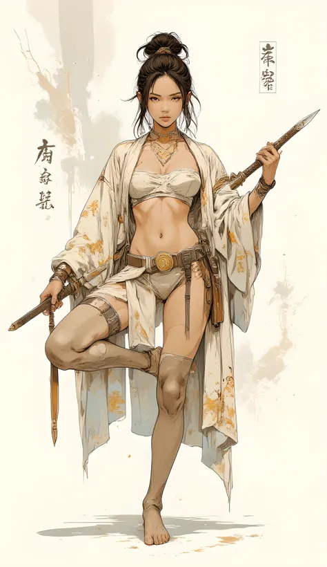 Comic art. Score_9, score_8_up, score_7_up, ((highest quality)), ((masterpiece)), ((full face)), Perfect Face, (High definition), (Best Shadow), 8k, cinematic, (Realistic:1.4),dramatic. A beautiful, alluring, and breathtaking woman, with a slender yet athl...