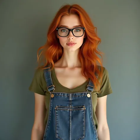 A realistic, high resolution photograph of a short beautiful Caucasian woman in her 30's; full body frontal view facing the camera with her arms at her side, looking at the camera. There is extra space in the photo above her head. She has a short, lithe fa...