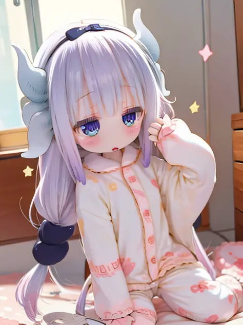  scan　girl  、              chibi、Lumine　cute　(((pajamas)))　woman who ejaculated into the vagina　Horn