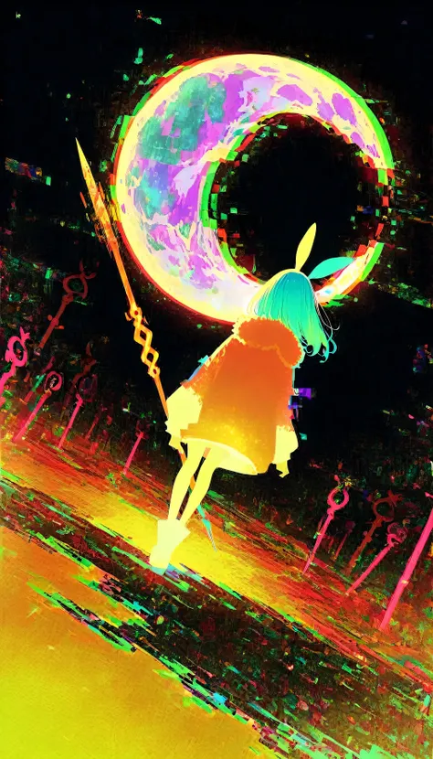 (A girl takes the Spear of Longinus and throws it at the moon:1.5),masterpiece,Ultra-high resolution,rich contrast,Very high quality,8k,Highly detailed CG unit wallpaper,Texture,Incredibly absurd,RAW Photos,Highest quality anime,anime-style illustration,st...