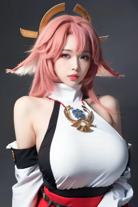 (masterpiece:1.3),best quality,high resolution,unity 8k wallpaper,(illustration:1),perfect lighting,photo_\(medium\),photorealistic,realistic,
finely detail,extremely detailed,soft lighting and shadow,soft yet striking lighting,film grain:1.2,
yae miko, 1g...