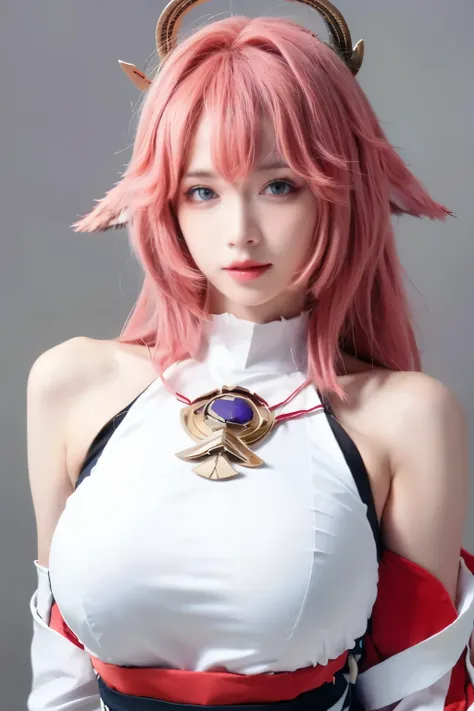 (masterpiece:1.3),best quality,high resolution,unity 8k wallpaper,(illustration:1),perfect lighting,photo_\(medium\),photorealistic,realistic,
finely detail,extremely detailed,soft lighting and shadow,soft yet striking lighting,film grain:1.2,
yae miko, 1g...