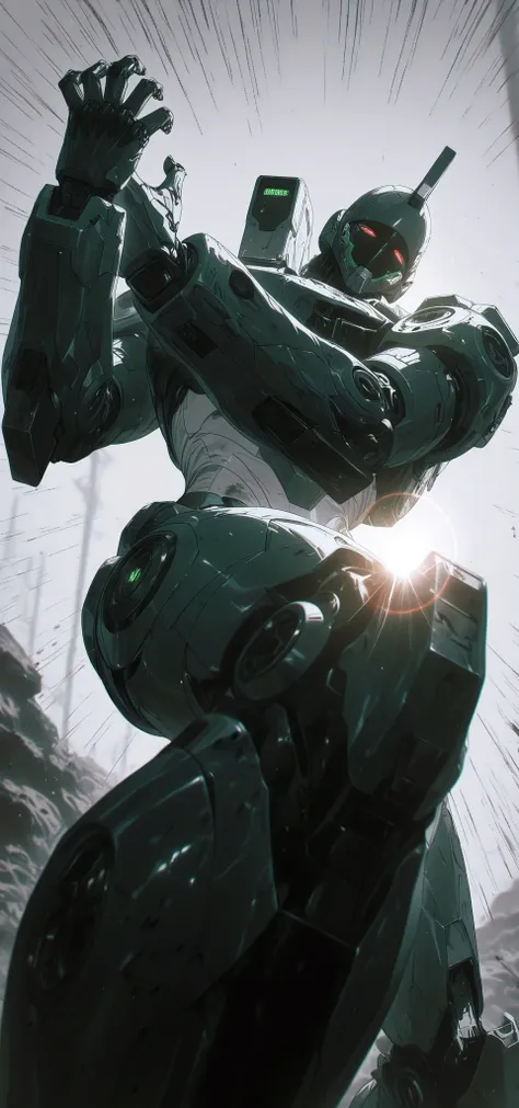 mecha goth valkyrie. skin tone exosuit, grey background. The overall impression is one of a powerful, technologically advanced warrior prepared for a digital battlefield, blending organic and synthetic elements seamlessly. two electric tonfas ready to use....