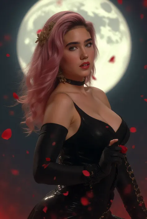 jennifer connelly,Photo, ((( Epic realism: 1.8 ))), ((( Full body shooting angle: 1.8 ))) Jennifer Connelly, jenniferconnelly . Photo ultrarrealista de Kiara Nova haciendo cosplay de Yor Forger, an impressive cosplayer ( 22-25 years ), with wavy pastel pin...