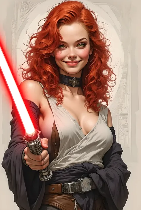 masterpiece, 8k resolution, ultra detailed, pastel color palette, beige skin surface, bright pink and light blue highlights. A beautiful, commanding Mara Jade as a Sith Lord. She has vibrant wavy red hair, piercing green eyes, and fair, alabaster skin.
At...