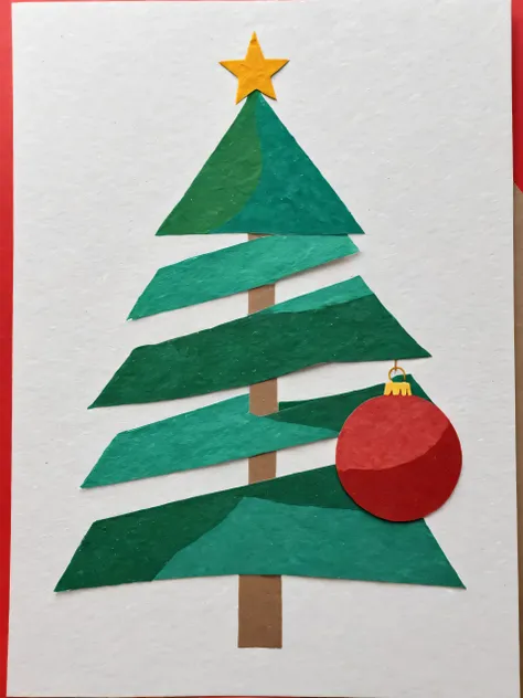 Create a simple Christmas card art. Only the art. No writing