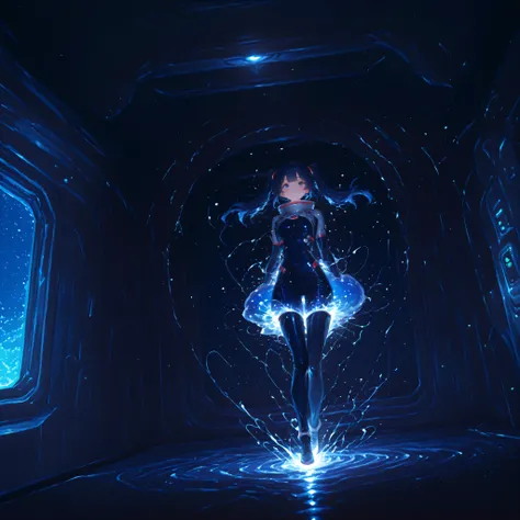 (Inside a shabby spaceship:1.7)、night、(Body floats:1.6)、Wide々A stylish interior、Space Suit、Dark Blue Hair、height twin tails、
Active women、score_9,score_8_up,score_7_up,top quality, detailed clothing、femininity(femininity)、dynamic angle、Dynamic Action、 Acti...