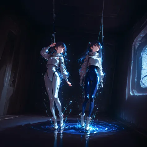 (Inside a shabby spaceship:1.7)、night、(Body floats:1.6)、Wide々A stylish interior、Ruins、Space Suit、Dark Blue Hair、height twin tails、
Active women、score_9,score_8_up,score_7_up,top quality, detailed clothing、femininity(femininity)、dynamic angle、Dynamic Action...