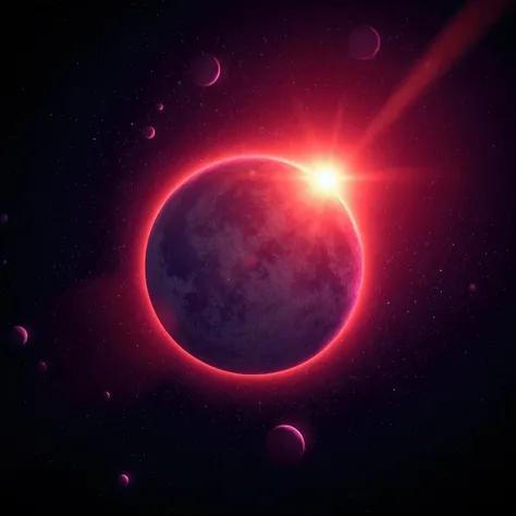 Ultra-realistic, photo-realistic, ultra-detailed, physically-based rendering, 3D_Rendered realism. Another galaxy in space is where this vivid and surreal image, a cosmic scene unfolds, against a backdrop of deep blackness studded with a myriad of colorful...