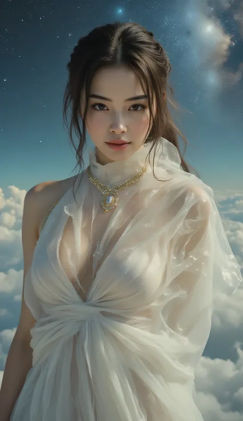 (8K, raw shooting, highest quality), (Realistic, Photorealistic: 1.37), (Very delicate and beautiful work), (Masterpiece), Masterpiece, highest quality, realistic, accurate and perfect human anatomy, shot from the knees up, fantasy world, one goddess, beau...