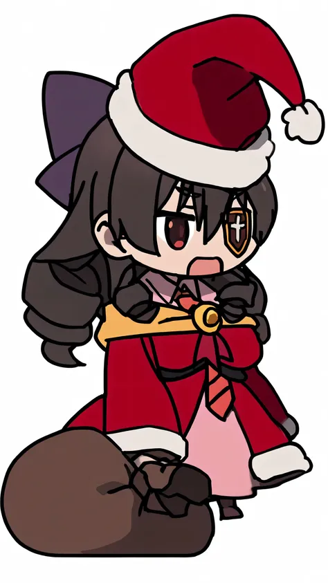 anime coloring, Give your images flat even illumination (negative) or dramatic chiaroscuro lighting (positive),,I, solo, Arue-Liver020, arue /(konosuba/), arue (konosuba),
1girl, solo, red eyes, hair between eyes, hair ornament, long hair, bow, black hair,...