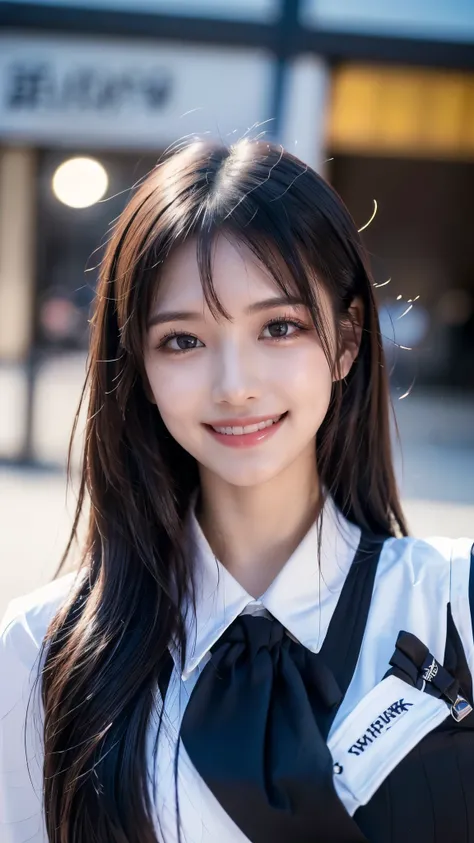 Greatest Masterpiece,((4K image quality,realistic:1.65)), Lustrous Long Straight Hair:1.25,realism,22 years old,((thin body:1.4))maximum resolution,  Top Quality Real Skin  , (from below:1.3) ((face close-up,beautiful, shining sharp face:1.2), ((small tits...