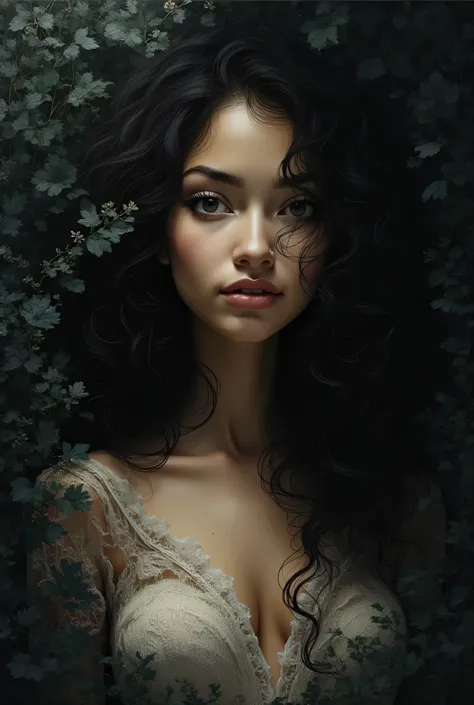 Big breasts ,(capolavoro,  high quality, alta risoluzione,  foto realistica,  fotografia),  a beautiful 40-year-old African woman is hidden underground in a cave, With a radio transmitter a periscope that emerges from the ground,  wavy black hair . hazel e...