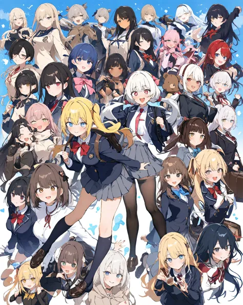 captures pure and unbridled joy and freedom、steam rises from the manhole、like a big deer with joy Sleek eyes、the energy of the protagonist Individual smiles reflecting、The hem of the skirt swings freely。white thigh-high socks and polished black loafers mid...