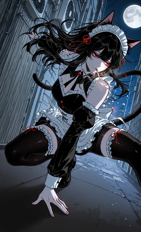 (masterpiece, best quality, ultra-detailed, absurdres, intricate details, sharp focus), hotatenshi, sheya, noriuma, bombyoon, shine, nama udon, catsubun kkst0904, rikuwo, huangdanlan, jane mere, otonoha aika, night, full moon,
1girl, solo, cat girl, cat ea...