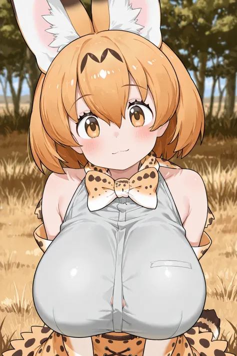 serval (kemono friends), huge breasts