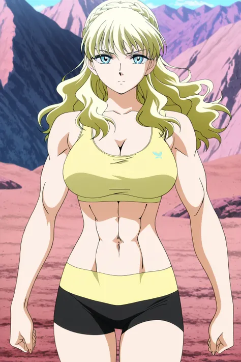 傑作、Best quality、Best resolution、Best image quality、amazing quality、 very aesthetic、 absurdres、anime coloring、anime screencap、anime screenshot、1girl、mii、anime girl with blue eyes and long blonde hair、solo、女の子、portrait of change ta、blonde hair、long hair、blue...