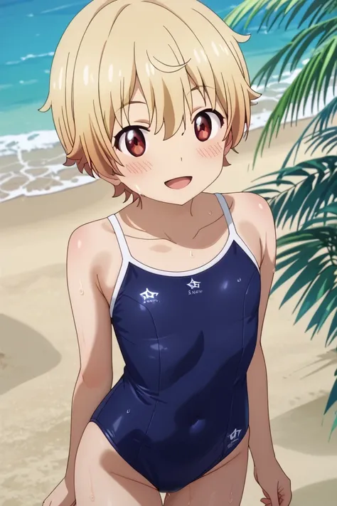 score 9 、score 8 up、score 7 up、source anime、傑作、best quality、best resolution、best image quality、anime coloring、anime screencap、anime screenshot、1boy、<lora:subaru_uchimaki_pony:1>、subaru uchimaki、solo、blonde hair、short hair、red eyes、male focus、<lora:competit...