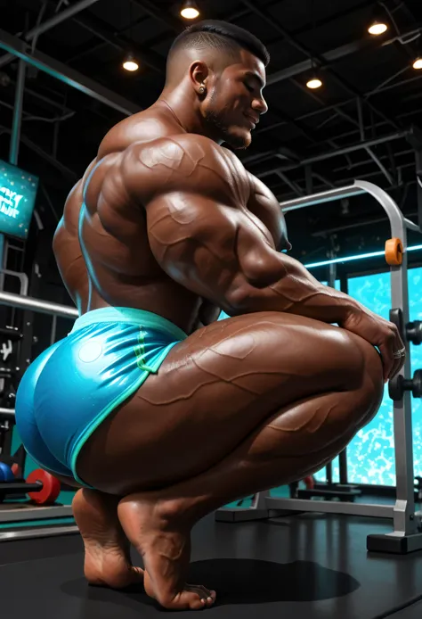 masterpiece, best quality, amazing quality, high quality, Very Awa, RAW photo, (Perfectly Photorealistic Style), (Perfectly Anatomically Correct). (Human), (1boy:1.2), (Huge Adult Male muscular bara Human Brazilian Man), Himbo, Very Masculine, Huge Man, (D...