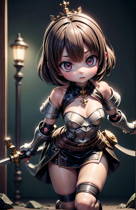 高解像度, 8Kの壁紙, 以上から最高品質, キュートな性格の女性騎士がパーフェクトな戦闘中position, small 守護の冠がバトルショートの準備を強化, ふわふわの毛, 大きな expressive な瞳で、決意と自然な甘さの組み合わせを示します, (詳細な目:1.2), (シャープアイ:1.1), 放ちます、round face それはかなり魅力的に見える, (スムーススキン:1.1), (ツヤのある肌:1.2), 小さな猫の肩当てやハート型のチェーンメイルなど、かわいいカスタマイズが施された精...