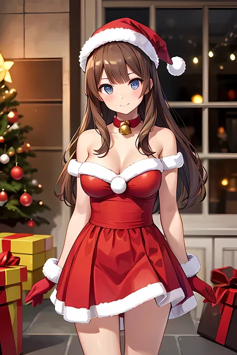 ((perfect anatomy)), (photo realistic), (very aesthetic), (highres), (detailed eyes), (top quality), (Realistic), (Super Detailed), (masterpiece), (top quality), (very detailed), (ultra detail), (Super detail), 1girl, bag, bare shoulders, bell, breasts, br...