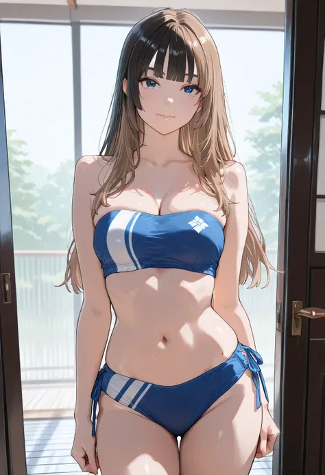 ((perfect anatomy)), (photo realistic), (very aesthetic), (highres), (detailed eyes), (top quality), (Realistic), (Super Detailed), (masterpiece), (top quality), (very detailed), (ultra detail), (Super detail), young woman with light brown hair and blue ey...