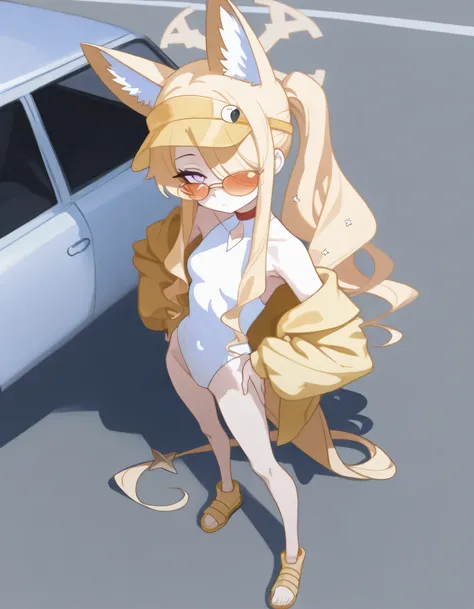 masterpiece, ultra-HD, impressionism, high detail, best quality, very aesthetic, 8k, best quality, beautiful, tmchng, anime coloring , Seia swimsuit (Blue Archive) , solo , eyelashes, long sidelocks blonde hair , purple eyes, sidelocks , hair over one eye ...