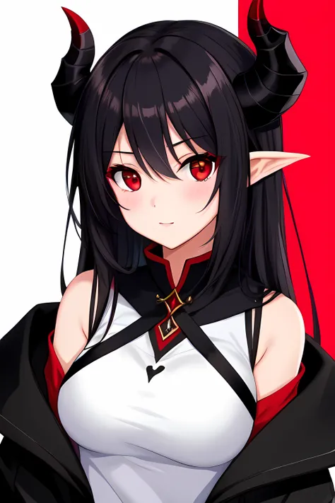 1girl, black hair, red eyes, mgedemon <lora:mgedemon:0.4>