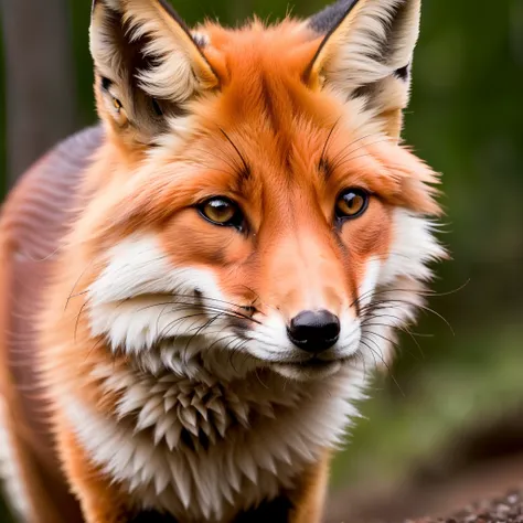 award winning extreme closeup photo of fox in forest, soft light, rim light, cinematic, masterpiece, detailed animal fur, extremely detailed, 8k, hdr, nature geographic