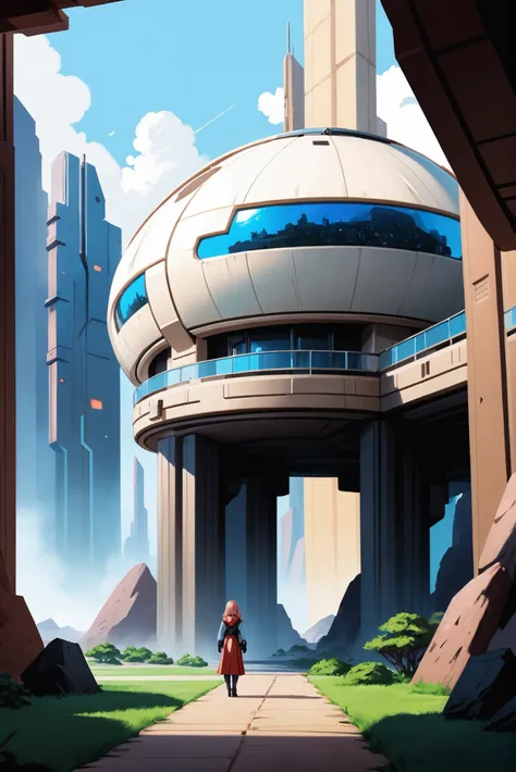 <lora:EnvyStarlightAnime14:1.25>soft anime digital painting, cinematic still, temporary housing in a great scifi arcology outside of the multiverse, masterpiece