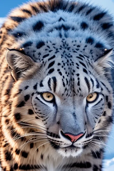 (Mount Everest:1.4), snow leopard snow-covered slope, rocky mountainside, snowy mountains, high mountains, high mountains in the background, high altitude, mountains, winter, blizzard, winter, heavy snowfall, snowfall, (blizzard:1.4), looks at the viewer, full body view, focus on the eyes, symmetrical, dramatic light, masterpiece, highest quality, incredible sharpness, high sharpness,  (insanely detailed, bloom:1.5),  (highly detailed photo:1.5), photorealistic, photography, realistic, real shadow, side view, by National geographic, by Wildlife Redesign, by wildlife photography workshop, Wildlife Photography Awards, soft focus, hyper detailed eyes, EF 200mm
