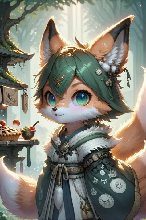 small canvas oil painting, anime style, kitsune, (shady pie dealer:2)<lora:EnvyBetterHiresFixXL01:0:hr=1><lora:EnvyDigitalFusionXL01a:1><lora:kitsune-sdxl:1>