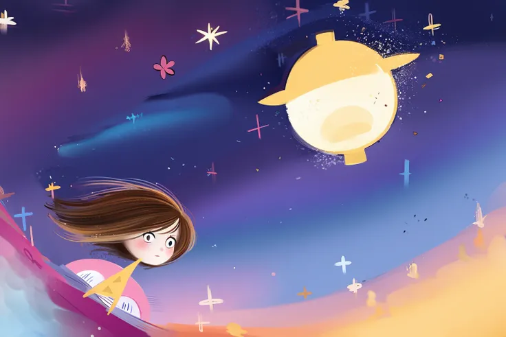 lucy fleming, 
illustration, 2d, lineart, 1girl, solo, spaceship, planet, star, 
  <lora:lucyfleming11-02:1>