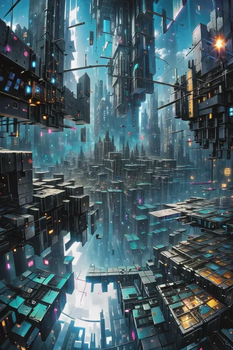 a picture taken from a sci - fi film of a futuristic city