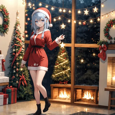 girl <lora:Xmas_elf_girl_v0.4:1>