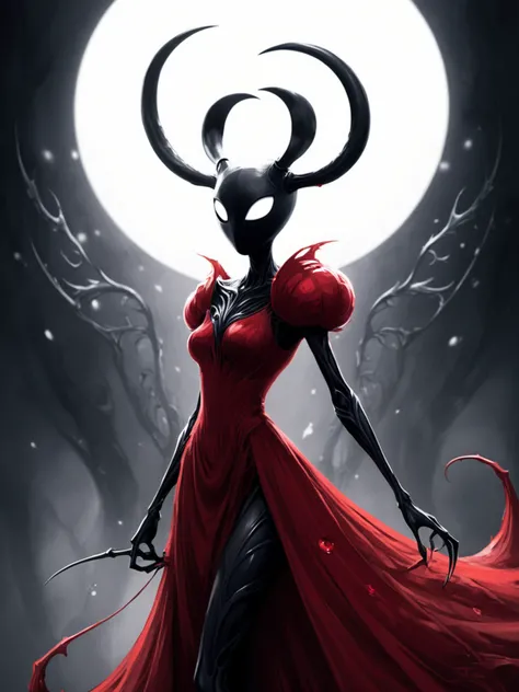 by Makoto Shinkai, (hornet from hollow knight in dark red dress), sexy, dark, existential, otherworldly, mysterious, surreal, suspenseful, unsettling, immensely detailed, <lora:add-detail-xl:0.75>, <lora:xl_more_art-full_v1:0.65>