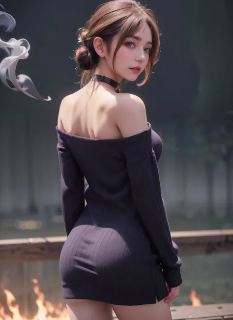 <lora:chilloutmixss_xss10:0.4>, <lora:RezeChainsawMan_RezeChainsawMan:0.6>, ((japanese, green eyes, dark purple hair:1.2, hair between eyes, bare ass, bottomless)), Ray Tracing, realistic, photorealistic, detailed, realistic details, depth of field, (reali...