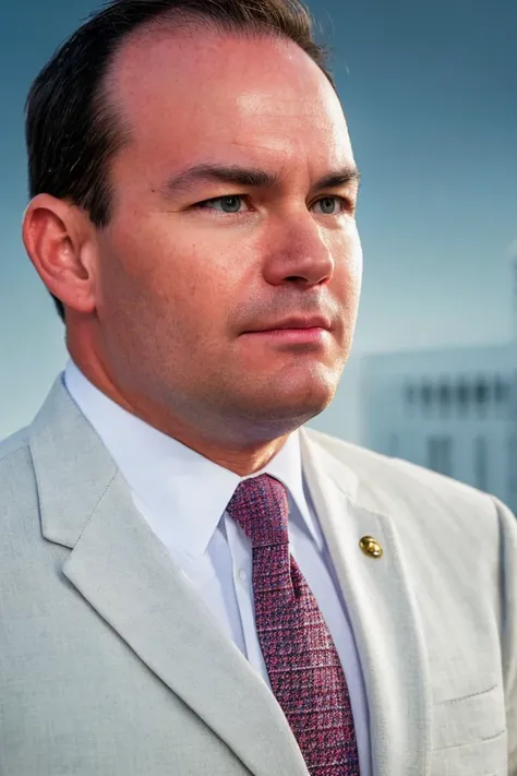 mike lee <lora:senate_087_mike_lee:0.65> , face closeup, face focus, shirt, formal, suit, collared shirt, white shirt, jacket,
capitol hill at background,
best quality, masterpiece, HDR, professional, studio quality, highres,