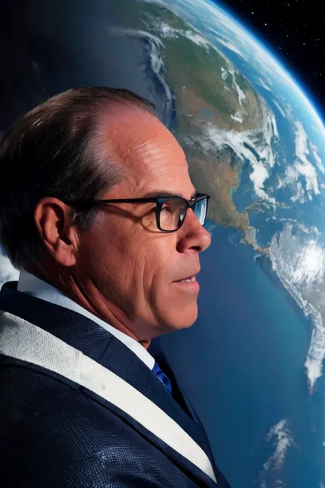 mike braun <lora:senate_028_mike_braun:0.65> , face closeup, face focus, shirt, formal, suit, collared shirt, white shirt, jacket,
Wearing a classic astronaut suit, floating in space with Earth visible in the background,
best quality, masterpiece, HDR, pro...