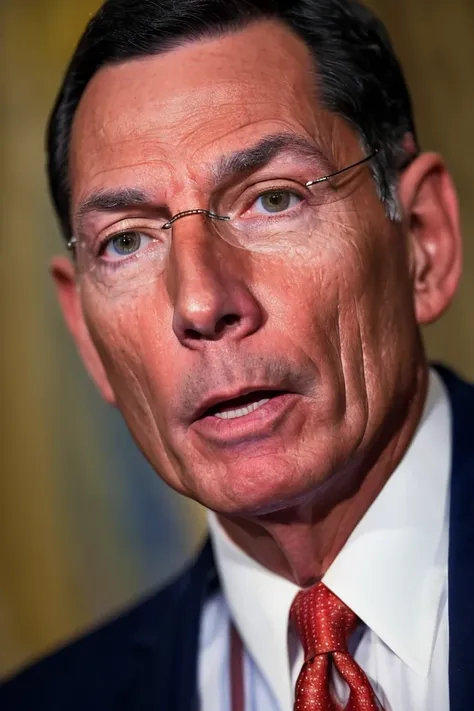 john barrasso <lora:senate_099_john_barrasso:0.65> , face closeup, face focus, shirt, formal, suit, collared shirt, white shirt, jacket,
American flag at background ,
best quality, masterpiece, HDR, professional, studio quality, highres,